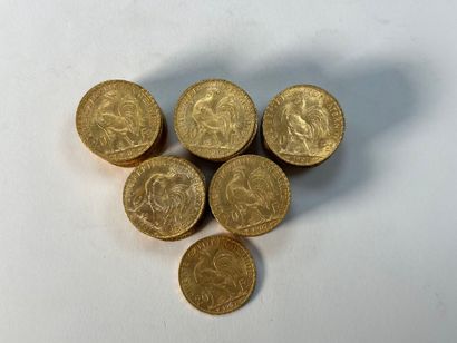 51 pièces de 20 francs or, 1907
P : 328.6...