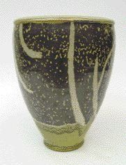 Jean-Luc JOURDAIN Important vase cratère en grès à décor de coulures grises et brunes...
