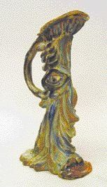 Brigitte LAAB-SYBESMA Tête de femme évolutive, sculpture en grès présentant de nombreuses...