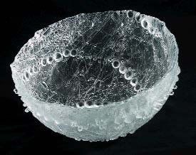 BALLARD Joanne, née en 1965 (Canada) "LARGE VORTEX" Grande coupe circulaire en cristal...