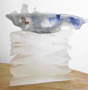 BASTIDE Thomas, né en 1954 "ENCORE DU VENT" Importante sculpture en pâte de verre...