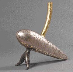 MEITNER Richard, né en 1949 (USA) Vase-sculpture au corps fuselé sur pied; élément...