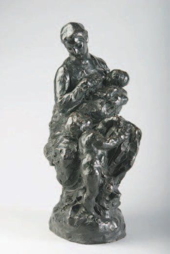 Aimé Jules DALOU (1838- 1902) "Charité" circa 1875 Belle épreuve en bronze à patine...