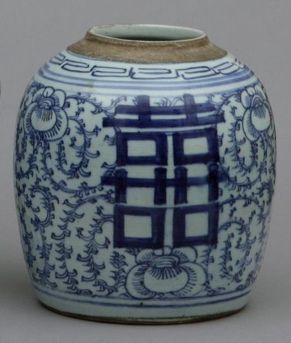 null Pot à gingembre en porcelaine, Chine, 2e moitié du XIXe siècle. H. 24 cm