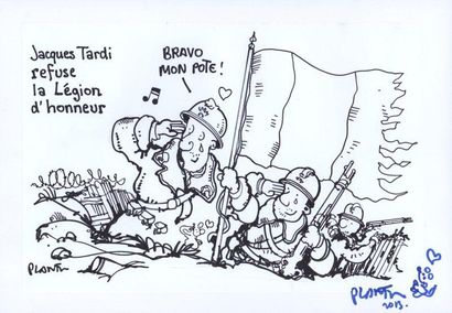 PLANTU (né en 1951) «Bravo mon pote!» Publié dans Le Monde - édition du 4 janvier...