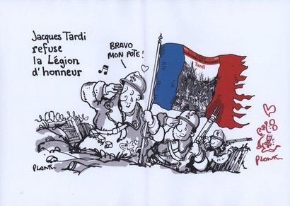 PLANTU (né en 1951) «Bravo mon pote!» Publié dans Le Monde - édition du 4 janvier...