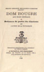 null ANONYME - [RETIF de La BRETONNE, Nicolas-Edmée, attribué]. Dom Bougre aux Etats...