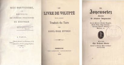 null ANONYME. Mes Souvenirs ou recueil de poésies fugitives de Hoffman. Paris, (Huet...