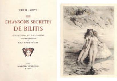LOUYS (Pierre). BECAT (Paul-Emile, ill. par). Les Chansons secrètes de Bilitis. Paris,...