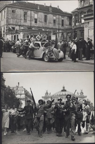 null Ensemble de 24 photographies de la Libération de Paris