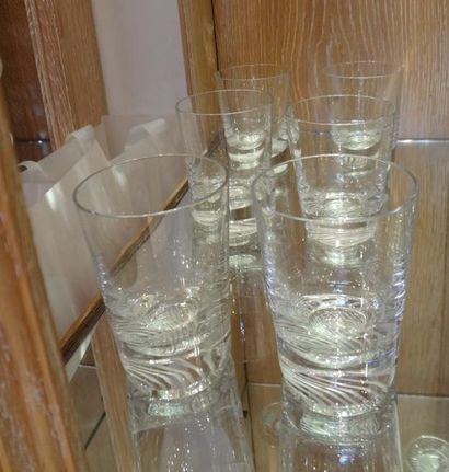 BACCARAT BACCARAT - Six gobelets Empreinte en cristal. Prix boutique: 1350 €