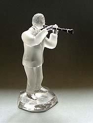 SAINT LOUIS SAINT LOUIS - Clarinettiste en cristal, H. 15 cm. Prix boutique: 370...
