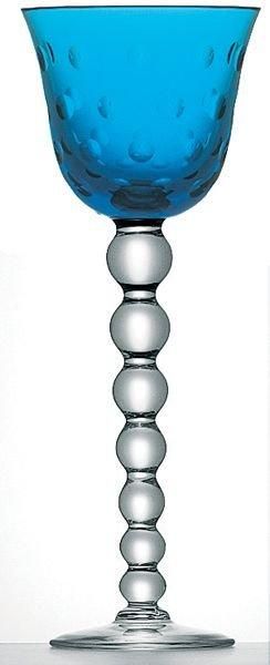 SAINT LOUIS SAINT LOUIS - Deux roemers Bubble en cristal, l'un bleu clair et l'autre...
