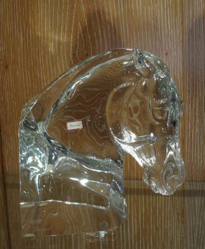 BACCARAT BACCARAT - Tête de cheval en cristal. Prix boutique: 650 €
