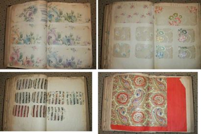 null Album d'échantillons, Collections, circa 1900, impression soie, mousseline imprimée,...