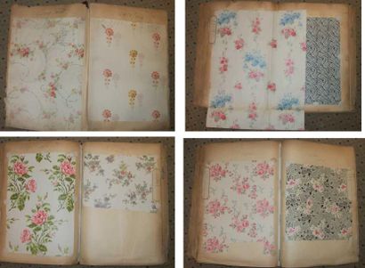 null Album d'empreintes, circa 1903, fleurs, abstraits. 0, 47 x 0, 33 m 192 pages...