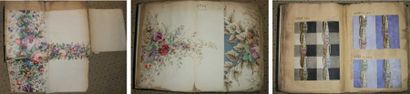 null Album d'empreintes, B L & C, BRUNET LECOMTE, 1862, fleurs, fruits, abstraits,...