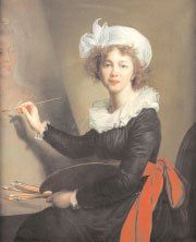 null Ecole Française XIXe. « Portrait de Mme Vigée Lebrun » Huile sur toile. 101...