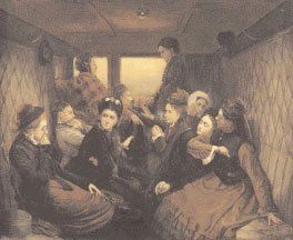 BIARD François-Auguste (1798-1882) « Le compartiment de dames seules ou la fumeuse...
