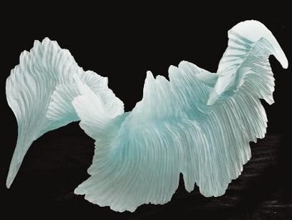 NEGREANU Matéi, né en 1941 "VAGUE" Belle sculpture en forme de vague composée de...