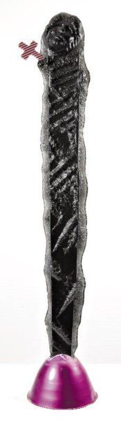LANGLAY Warren (né en 1950, Australie) "Vierge noire" Sculpture-colonne en pâte de...