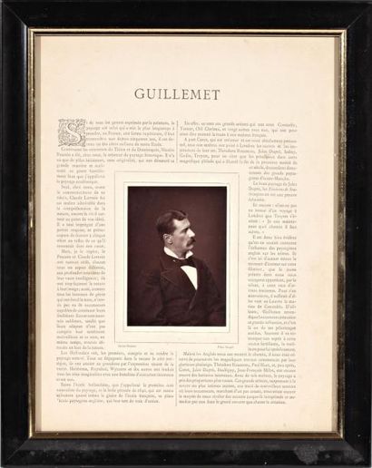 null "Jean Baptiste Guillemet" Photographie de Goupil (cliché de Mulnier) incorporée...