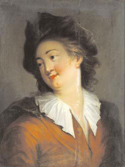 GRIMOU Alexis (Attribué à) (Argenteuil 1678 - Paris 1733) "Portrait d'un jeune comédien"....