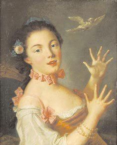 DROUAIS François Hubert (Attribué à) (Paris 1727 - id. ; 1775) "Jeune femme à la...
