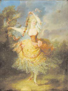 SCHALL Jean-Fr.d.ric (Strasbourg 1752 - Paris 1825) "La Danseuse au ruban fleuri...