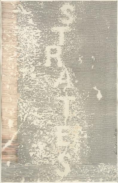 BERNARD QUENTIN (1923) "Strates", technique mixte sur calque. Signé en bas à droite...