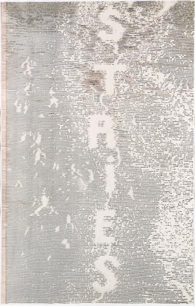 BERNARD QUENTIN (1923) "Stries", technique mixte sur calque. Signé en bas à droite...