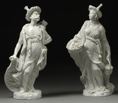 Dans le goût de Meissen, Allemagne, fin XIXe siècle Un couple de deux personnages...