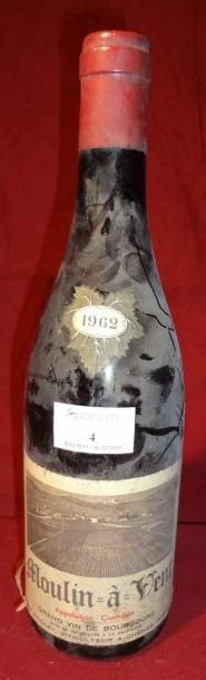 null 1 Bouteilles, Moulin-à-Vent, 1962, Grand Vin de Bourgogne, Jean Picolet. (Etiquettes...