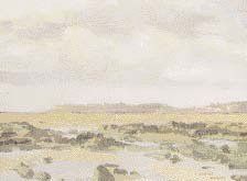 Robert GUINARD (1896-?). Paysage à marée basse. Huile sur toile signée en b. à d....