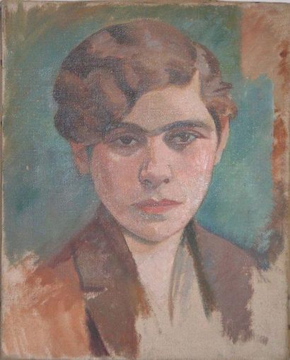 André-Albert TONDU (1903-1980) "Portrait de Ferry", Huile sur toile. Non signée....