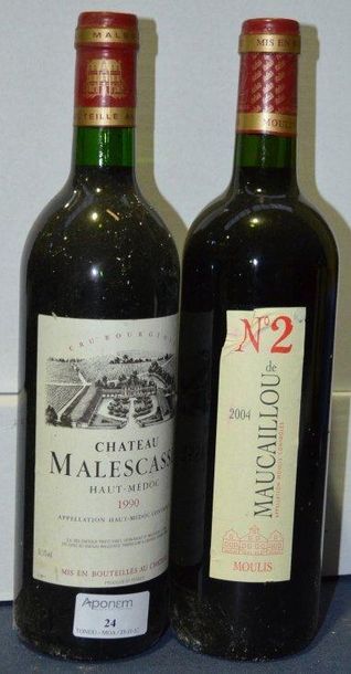 1 Château MALESCASSE Haut Medoc 1990, 1 N°2...