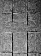 null Suite de onze serviettes en damas de lin, Courtrai, fin XVIe début XVIIe siècle,...