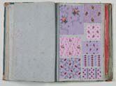 null Album de gouaches, dessins rebutés de 1844 à..., géométriques, petits motifs...