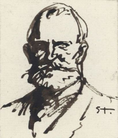 Théophile Alexandre STEINLEN (1859-1923) Portrait d’homme

Dessin à la plume, signé...