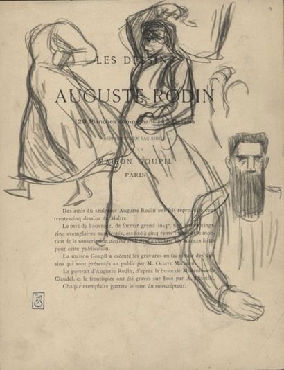 Théophile Alexandre STEINLEN (1859-1923) Auguste Rodin

Dessin au crayon, double...