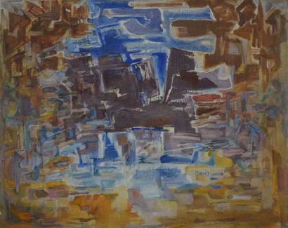 ROGI ANDRÉ (1905-1970) ROGI ANDRÉ (1905-1970) "Composition" huile sur toile, signée...