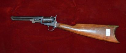 Carabine revolver, type Colt. 6 coups, calibre .36''. Fabrication italienne pour...