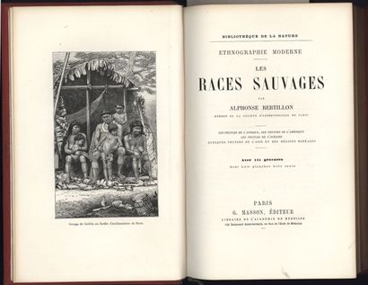 ALPHONSE BERTILLON "Ethnigraphie moderne - Les races sauvages" chez G. Masson, Paris,...