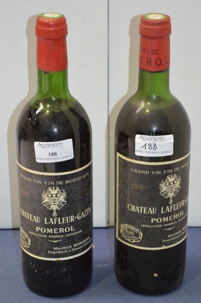 null 2 Châteaux LAFLEUR - GAZIN - POMEROL 1973