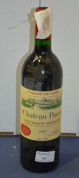 null 1 bt Château PAVIE-SAINT EMILION 1er grand crue classé 1992