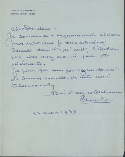 null LENOBLE. Artisan d'art et potier. 4 lettres autographes signées. [19]32, 1933,...