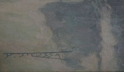 Patrick MUSSA (1880-?) "Le départ des Thoniers à Concarneau" Huile sur toile, signée...