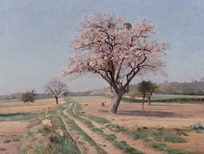 SAIN Paul (1853-1908) «Le printemps»Huile sur toileSigné en bas à gauche55 x 73 cmElève...