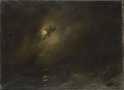 Ivan AIVAZOVSKY (1817-1900) Marine nocturne, 1864

Huile sur toile 

Signée en bas... Gazette Drouot