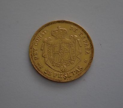 null 25 pesetas en or, 1991. P: 7,8 gr